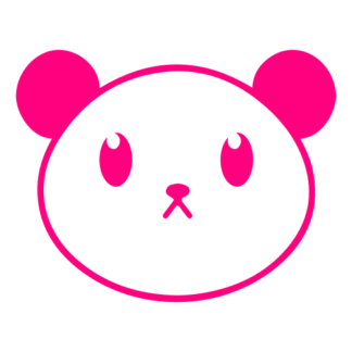 Cute Little Panda Decal (Hot Pink)